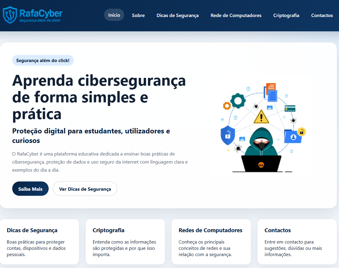 Captura do site RafaCyber